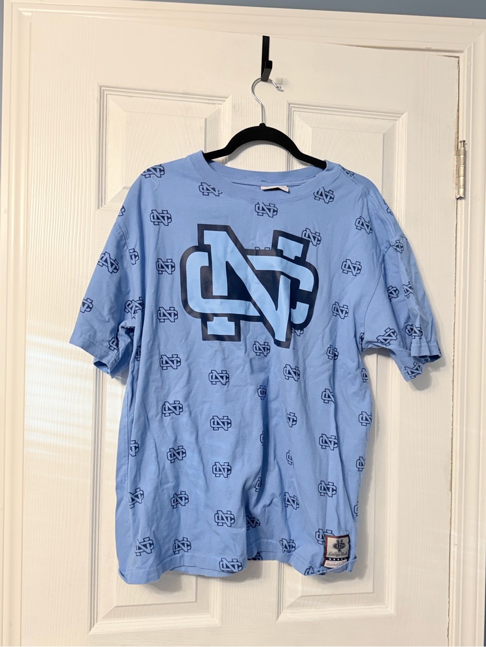 Mitchell & Ness Men's Carolina Blue North Carolina Tar Heels Allover Print T-Shi